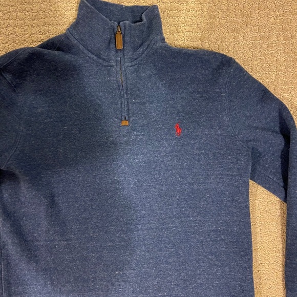 Men’s Blue Polo Quarter Zip - Picture 4 of 6